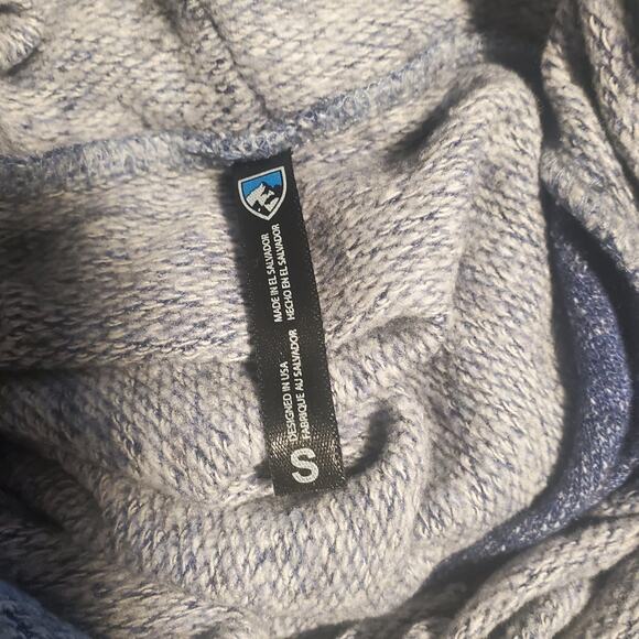 KUHL Size S Fitted Women's Viola Nova Pullover Cowl Neck Blue Heathered Hiking - Picture 6 of 10